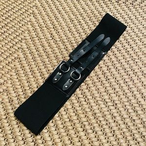 Antoniazzi Firenze Black Elastic and Patent Leather Belt